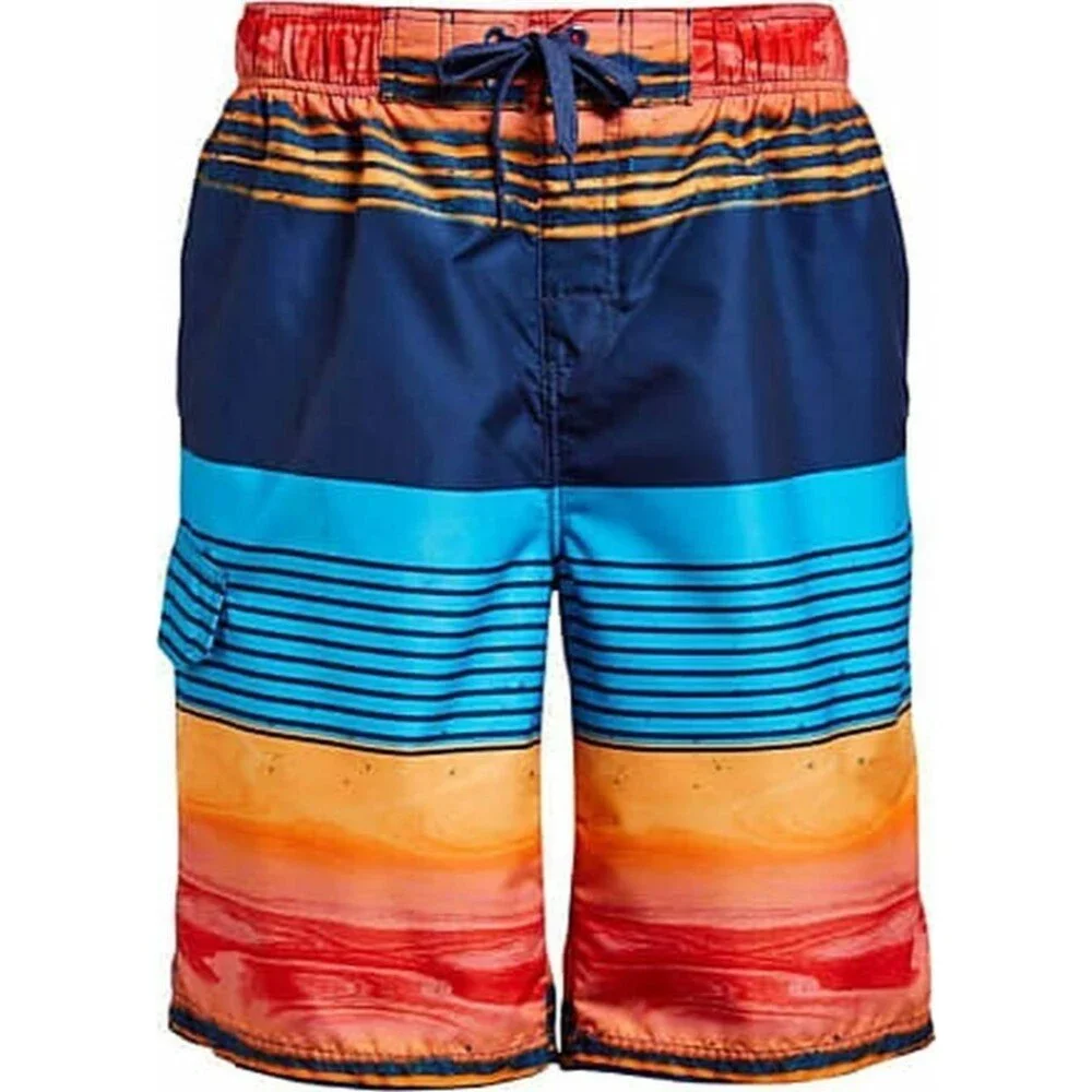 Kanu Surf Men's Moonbeam Swim Shorts Trunks sz M  Ombre Striped